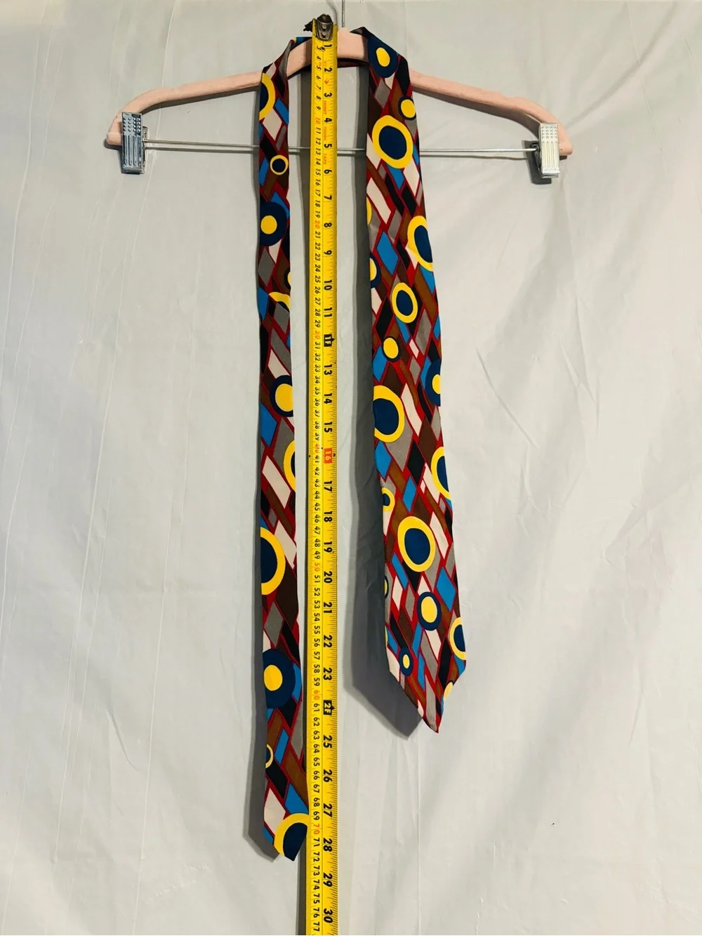 Perry Ellis Portfolio Men’s Necktie Abstract Geometric Multicolor Silk Tie
